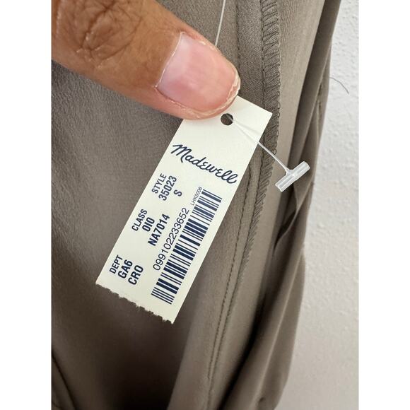 Madewell Broadway & Broome Silk Colorblock Long Sleeve Romper NWT Size Small - Picture 5 of 8